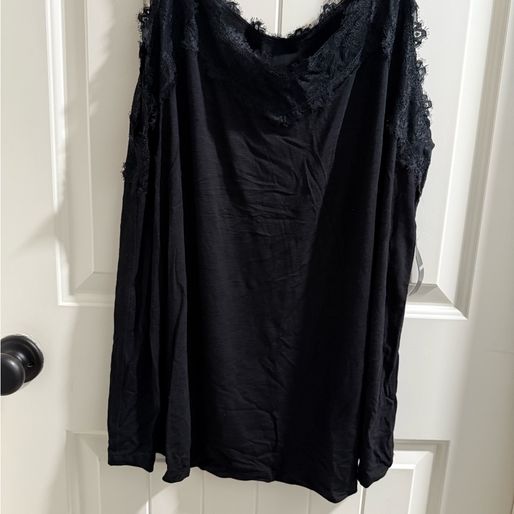 Torrid Black Lace-Trim Camisole